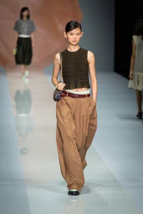 Anteprima fashion show during the Milan Fashion Week - Womenswear Spring Summer 2027 in Milan, Italy, on 24 September 2026. A model walks the runway at Anteprima fashion show during the Milan Fashion Week - Womenswear Spring Summer 2027 in Milan, Italy, on 24 September 2026., Credit:Stefano Costantino TTL Stefano Costantino Avalon Italy, Milan  Copyright: xStefanoxCostantinoxTTLx xStefanoxCostantinox xAvalonx 1137815244