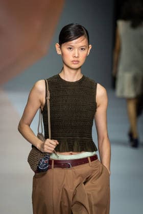 Anteprima fashion show during the Milan Fashion Week - Womenswear Spring Summer 2027 in Milan, Italy, on 24 September 2026. A model walks the runway at Anteprima fashion show during the Milan Fashion Week - Womenswear Spring Summer 2027 in Milan, Italy, on 24 September 2026., Credit:Stefano Costantino TTL Stefano Costantino Avalon Italy, Milan  Copyright: xStefanoxCostantinoxTTLx xStefanoxCostantinox xAvalonx 1137815254