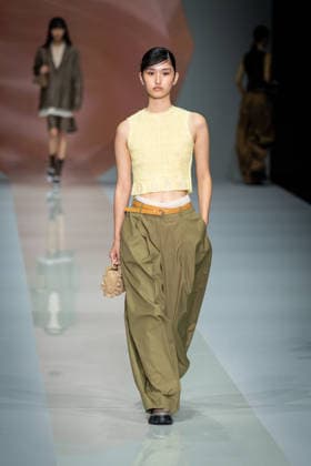 Anteprima fashion show during the Milan Fashion Week - Womenswear Spring Summer 2027 in Milan, Italy, on 24 September 2026. A model walks the runway at Anteprima fashion show during the Milan Fashion Week - Womenswear Spring Summer 2027 in Milan, Italy, on 24 September 2026., Credit:Stefano Costantino TTL Stefano Costantino Avalon Italy, Milan  Copyright: xStefanoxCostantinoxTTLx xStefanoxCostantinox xAvalonx 1137815276