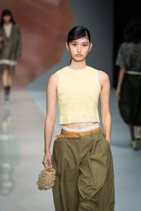 Anteprima fashion show during the Milan Fashion Week - Womenswear Spring Summer 2027 in Milan, Italy, on 24 September 2026. A model walks the runway at Anteprima fashion show during the Milan Fashion Week - Womenswear Spring Summer 2027 in Milan, Italy, on 24 September 2026., Credit:Stefano Costantino TTL Stefano Costantino Avalon Italy, Milan  Copyright: xStefanoxCostantinoxTTLx xStefanoxCostantinox xAvalonx 1137815281