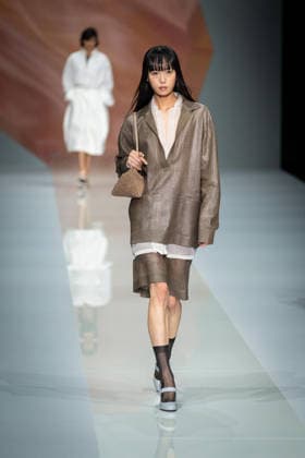 Anteprima fashion show during the Milan Fashion Week - Womenswear Spring Summer 2027 in Milan, Italy, on 24 September 2026. A model walks the runway at Anteprima fashion show during the Milan Fashion Week - Womenswear Spring Summer 2027 in Milan, Italy, on 24 September 2026., Credit:Stefano Costantino TTL Stefano Costantino Avalon Italy, Milan  Copyright: xStefanoxCostantinoxTTLx xStefanoxCostantinox xAvalonx 1137815288