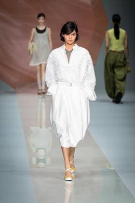 Anteprima fashion show during the Milan Fashion Week - Womenswear Spring Summer 2027 in Milan, Italy, on 24 September 2026. A model walks the runway at Anteprima fashion show during the Milan Fashion Week - Womenswear Spring Summer 2027 in Milan, Italy, on 24 September 2026., Credit:Stefano Costantino TTL Stefano Costantino Avalon Italy, Milan  Copyright: xStefanoxCostantinoxTTLx xStefanoxCostantinox xAvalonx 1137815302