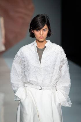 Anteprima fashion show during the Milan Fashion Week - Womenswear Spring Summer 2027 in Milan, Italy, on 24 September 2026. A model walks the runway at Anteprima fashion show during the Milan Fashion Week - Womenswear Spring Summer 2027 in Milan, Italy, on 24 September 2026., Credit:Stefano Costantino TTL Stefano Costantino Avalon Italy, Milan  Copyright: xStefanoxCostantinoxTTLx xStefanoxCostantinox xAvalonx 1137815310