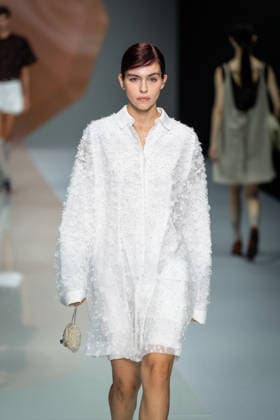 Anteprima fashion show during the Milan Fashion Week - Womenswear Spring Summer 2027 in Milan, Italy, on 24 September 2026. A model walks the runway at Anteprima fashion show during the Milan Fashion Week - Womenswear Spring Summer 2027 in Milan, Italy, on 24 September 2026., Credit:Stefano Costantino TTL Stefano Costantino Avalon Italy, Milan  Copyright: xStefanoxCostantinoxTTLx xStefanoxCostantinox xAvalonx 1137815338