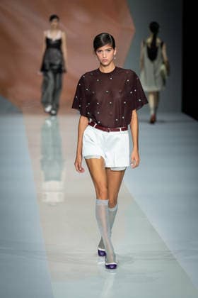 Anteprima fashion show during the Milan Fashion Week - Womenswear Spring Summer 2027 in Milan, Italy, on 24 September 2026. A model walks the runway at Anteprima fashion show during the Milan Fashion Week - Womenswear Spring Summer 2027 in Milan, Italy, on 24 September 2026., Credit:Stefano Costantino TTL Stefano Costantino Avalon Italy, Milan  Copyright: xStefanoxCostantinoxTTLx xStefanoxCostantinox xAvalonx 1137815345