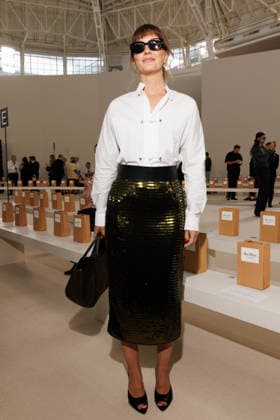 IPA88906887 - Milan, Milan Women™s Fashion Week Spring Summer 2027 - Women™s Fashion, Spring Summer 2027 - Max Mara fashion show - guests - Pictured: Leighton Meester  Copyright: xCinziaxCamelax xx IPA88906887