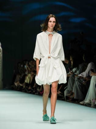 IPA88905338 - Milan, Milan Women™s Fashion Week Spring Summer 2027 - Women™s Fashion, Spring Summer 2027 - Genny fashion show - pictured on the runway: Model.  Copyright: xEmanuelexDexCarlix xEmanuelexDexCarlix IPA88905338