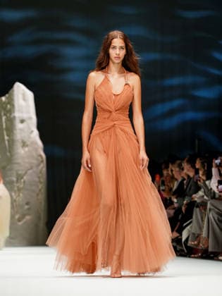IPA88906710 - Milan, Milan Women™s Fashion Week Spring Summer 2027 - Women™s Fashion, Spring Summer 2027 - Genny fashion show - seen on the runway in the photo: Model.  Copyright: xEmanuelexDexCarlix xEmanuelexDexCarlix IPA88906710