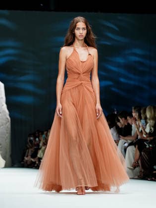 IPA88906712 - Milan, Milan Women™s Fashion Week Spring Summer 2027 - Women™s Fashion, Spring Summer 2027 - Genny fashion show - in the photo: a model on the runway.  Copyright: xEmanuelexDexCarlix xEmanuelexDexCarlix IPA88906712