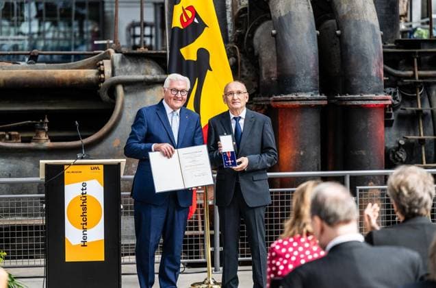 Presentation of the Order of Merit by the Federal President at the Henrichshütte in Hattingen ** FOR EDITORIAL USE ONLY ** EDITORIAL USE ONLY ** p Grigory Rabinovich of Bochum will receiv Copyright: MartinxMöller doc87qpfbyvlf81lohgu1on5 ,EDITORIAL USE ONLY Copyright: MartinxMöller