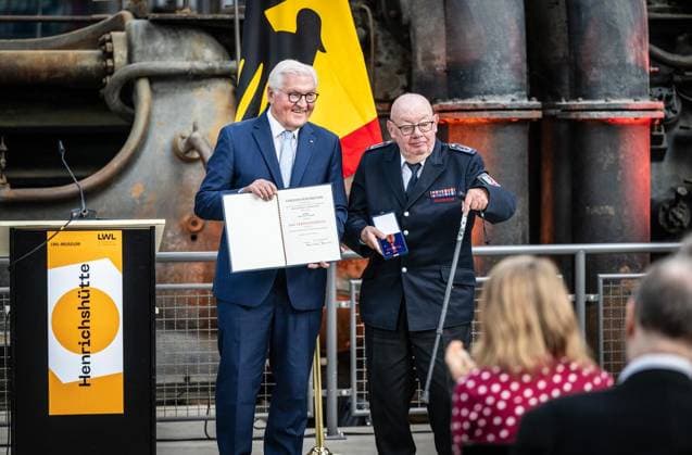Presentation of the Order of Merit by the Federal President during his visit to Hattingen ** FOR EDITORIAL PURPOSES ONLY ** EDITORIAL USE ONLY ** p Johannes Tüller of Hattingen will receive the Feder Copyright: MartinxMöller doc87qpfcivagp1lxehr1msb ,EDITORIAL USE ONLY Copyright: MartinxMöller