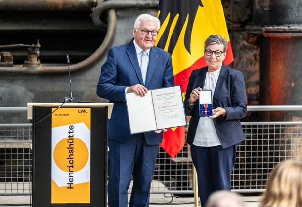 Presentation of the Order of Merit by the Federal President at the Henrichshütte in Hattingen ** FOR EDITORIAL USE ONLY ** EDITORIAL USE ONLY ** p Cari Copyright: MartinxMöller doc87qpf835hb8xnra01dfr ,EDITORIAL USE ONLY Copyright: MartinxMöller
