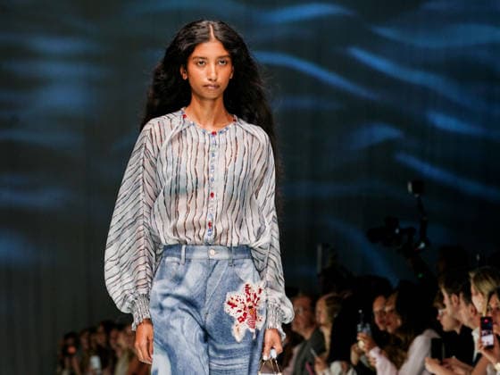 IPA88905268 - Milan, Milan Women™s Fashion Week Spring Summer 2027 - Women™s Fashion, Spring Summer 2027 - Genny fashion show - pictured on the runway: Model.  Copyright: xEmanuelexDexCarlix xEmanuelexDexCarlix IPA88905268