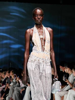 IPA88905276 - Milan, Milan Women™s Fashion Week Spring Summer 2027 - Women™s Fashion, Spring Summer 2027 - Genny fashion show - pictured on the runway: Model.  Copyright: xEmanuelexDexCarlix xEmanuelexDexCarlix IPA88905276