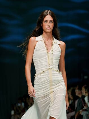 IPA88905293 - Milan, Milan Women™s Fashion Week Spring Summer 2027 - Women™s Fashion, Spring Summer 2027 - Genny fashion show - pictured on the runway: Model.  Copyright: xEmanuelexDexCarlix xEmanuelexDexCarlix IPA88905293