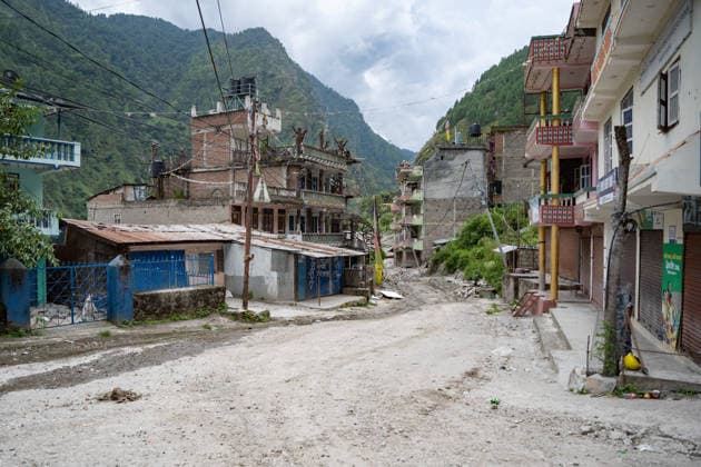 September 24, 2026, Rasuwa, Bagmati, Nepal: The flood has left much of Syabrubesi in ruins, with residents still searching for missing loved ones and struggling to come to terms with the devastation...Syabrubesi Bazaar in Rasuwa, one of the areas hardest hit by the August 26 flood in the Bhotekoshi River, has been largely devastated. Rasuwa Nepal  - ZUMAa308 20260924_znp_a308_023 Copyright: xChandraxBahadurxAlex