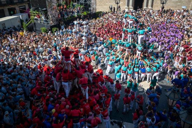 La Mercè Festival in Barcelona: Building a Castell during the Castellera Day of the La Mercè Festival, on September 24, 2026, in Barcelona, Catalonia, Spain. The 2026 Mercè Festival will be held in Barcelona from September 23 to 27. As the city’s major festival, this year’s festival features more than 109 free concerts, street performances, and its iconic cultural traditions. SEPTEMBER 24, 2026 Lorena Sopê Spain  Copyright: xLorenaxSopÃªnax 7796673