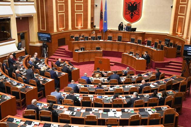 Albanian Parliament approves deployment of 40 military personnel to Gaza as part of International Stabilization Force TIRANA, ALBANIA - SEPTEMBER 24: A view of the Albanian Parliament as it approves the deployment of members of the Albanian Armed Forces to Gaza as part of the International Stabilization Force planned for deployment in the region, in Tirana, Albania on September 24, 2026. The bill concerning the participation of the Albanian Armed Forces in the military operation of the International Stabilization Force in Gaza received 106 votes in favor in the 140-seat parliament. No votes were cast against or abstained. Under the bill, up to 40 Albanian personnel are planned to participate in the operation. Olsi Shehu Anadolu Tirana A  Copyright: x2026xAnadoluxOlsixShehux