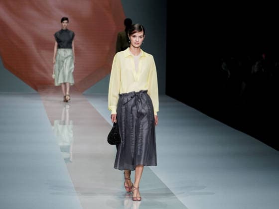 IPA88909248 - Milan, Milan Women™s Fashion Week Spring Summer 2027 - Women™s Fashion, Spring Summer 2027 - Anteprima fashion show - pictured on the runway: model  Copyright: xEmanuelexDexCarlix xEmanuelexDexCarlix IPA88909248