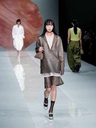 IPA88910737 - Milan, Milan Women™s Fashion Week Spring Summer 2027 - Women™s Fashion, Spring Summer 2027 - Anteprima fashion show - pictured on the runway: model  Copyright: xEmanuelexDexCarlix xEmanuelexDexCarlix IPA88910737