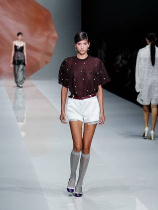 IPA88910776 - Milan, Milan Women™s Fashion Week Spring Summer 2027 - Women™s Fashion, Spring Summer 2027 - Anteprima fashion show - pictured on the runway: model  Copyright: xEmanuelexDexCarlix xEmanuelexDexCarlix IPA88910776