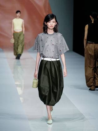 IPA88910716 - Milan, Milan Women™s Fashion Week Spring Summer 2027 - Women™s Fashion, Spring Summer 2027 - Anteprima fashion show - pictured on the runway: model  Copyright: xEmanuelexDexCarlix xEmanuelexDexCarlix IPA88910716