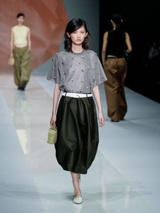 IPA88910718 - Milan, Milan Women™s Fashion Week Spring Summer 2027 - Women™s Fashion, Spring Summer 2027 - Anteprima fashion show - pictured on the runway: model  Copyright: xEmanuelexDexCarlix xEmanuelexDexCarlix IPA88910718