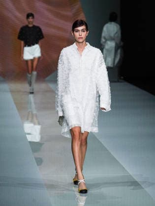 IPA88910758 - Milan, Milan Women™s Fashion Week Spring Summer 2027 - Women™s Fashion, Spring Summer 2027 - Anteprima fashion show - pictured on the runway: model  Copyright: xEmanuelexDexCarlix xEmanuelexDexCarlix IPA88910758
