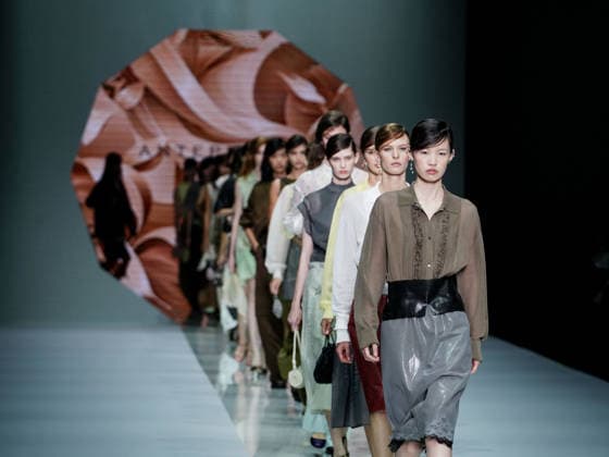 IPA88910797 - Milan, Milan Women™s Fashion Week Spring Summer 2027 - Women™s Fashion, Spring Summer 2027 - Anteprima fashion show - pictured on the runway: model  Copyright: xEmanuelexDexCarlix xEmanuelexDexCarlix IPA88910797
