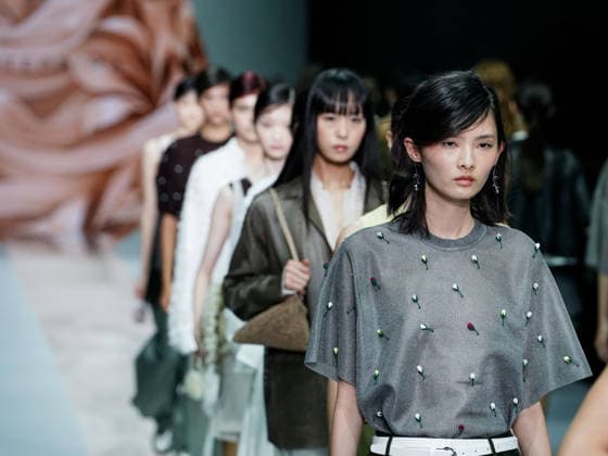 IPA88910804 - Milan, Milan Women™s Fashion Week Spring Summer 2027 - Women™s Fashion, Spring Summer 2027 - Anteprima fashion show - pictured on the runway: model  Copyright: xEmanuelexDexCarlix xEmanuelexDexCarlix IPA88910804