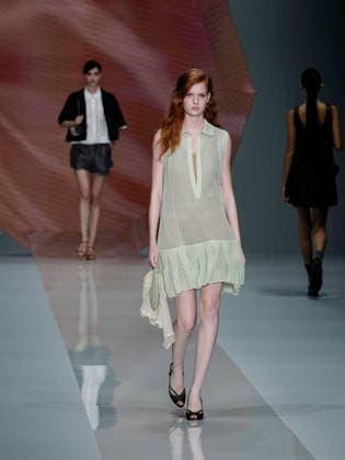 IPA88910041 - Milan, Milan Women™s Fashion Week Spring Summer 2027 - Women™s Fashion, Spring Summer 2027 - Anteprima fashion show - seen on the runway in the photo: model  Copyright: xEmanuelexDexCarlix xEmanuelexDexCarlix IPA88910041