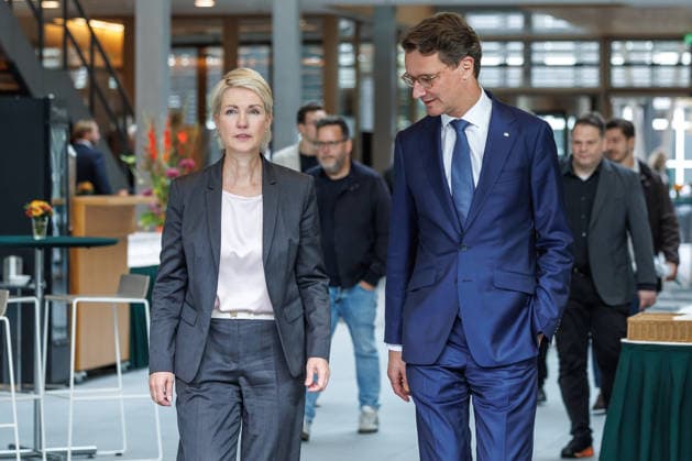 Cologne-Rhine-Ruhr Bid for the Olympic and Paralympic Games: Minister President Hendrik Wuest and Minister President Manuela Schwesig at the Cologne-Rhine-Ruhr bid for the Olympic and Paralympic Games on September 24, 2026, in Berlin, Berlin, Berlin, Germany, Westwind