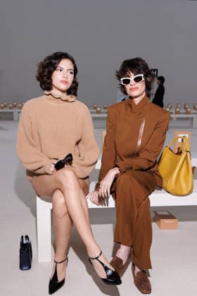 MFW - Max Mara Front Row Ava Salazar and Paz Vega at Max Mara fashion show during Milan Women’s Fashion Week Spring Summer 2027, in Milan, Italy on September 24, 2026. Phtoo by Cinzia Camela IPA ABACAPRESS.COM Milan Italy  Copyright: xIPA ABACAx