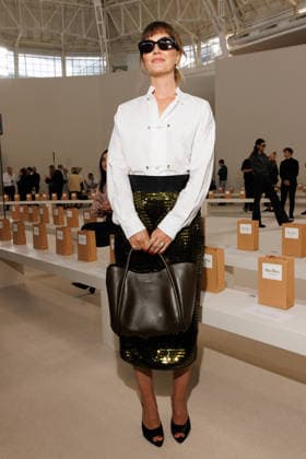 MFW - Max Mara Front Row Leighton Meester at Max Mara fashion show during Milan Women’s Fashion Week Spring Summer 2027, in Milan, Italy on September 24, 2026. Phtoo by Cinzia Camela IPA ABACAPRESS.COM Milan Italy  Copyright: xIPA ABACAx