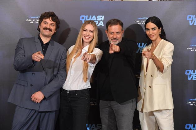 IPA88911901 - Rome, Hotel Bristol: Photocall for the film Quasi Vera ; Pictured: Frank Matano, Taylor Mega, Fausto Brizzi, Rocio Munoz Morales  Copyright: xVincenzoxLandix xLandi Provvisionatox IPA88911901