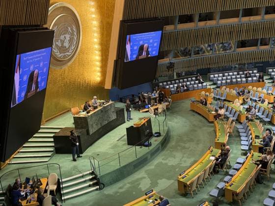 Palestinian President Abbas addresses UN General Assembly by video NEW YORK, UNITED STATES - SEPTEMBER 24: Palestinian President Mahmud Abbas addresses the 81st session of the United Nations General Assembly by video at the UN headquarters in New York, United States, on September 24, 2026. Selcuk Acar Anadolu New York United States. Editorial use only. Please get in touch for any other usage.  Copyright: x2026xAnadoluxSelcukxAcarx