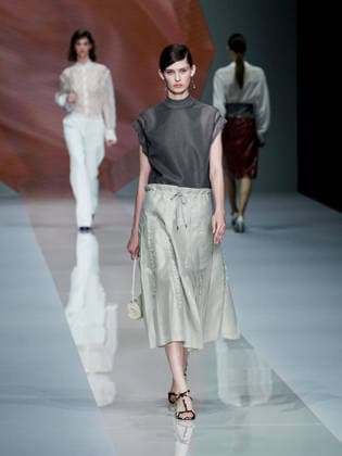 IPA88909255 - Milan, Milan Women™s Fashion Week Spring Summer 2027 - Women™s Fashion, Spring Summer 2027 - Anteprima fashion show - pictured on the runway: model  Copyright: xEmanuelexRobertoxDexCarlix xx IPA88909255