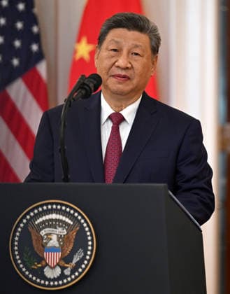 Chinese President Xi Jinping delivers remarks during a state visit welcoming ceremony hosted by President Donald Trump in the East Room of the White House in Washington DC on Thursday, September 24, 2026. Xi is on a three-day state visit to the U.S. and will hold talks with U.S. officials on tariffs, AI, and other issues.  WAX20260924826 AnnabellexGordon