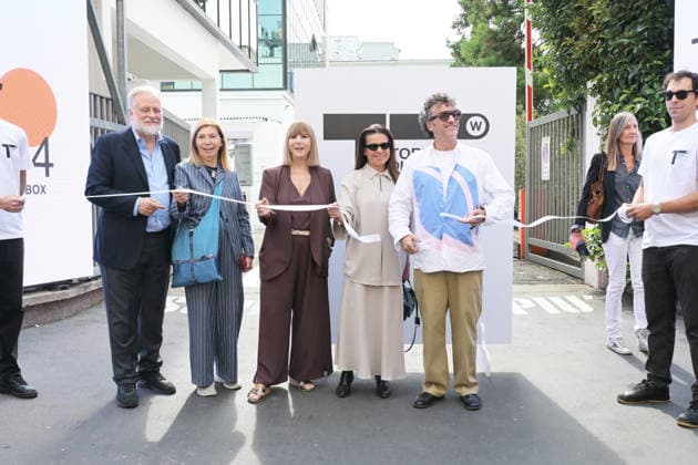 IPA88916988 - Milanoi, Italy WHITE Milano Fashion District Official opening of the September 2026 edition In the photo: ribbon-cutting ceremony with Massimiliano Bizzi, founder of WHITE; Brenda Bellei, CEO of WHITE; Gisella Borioli of Fuorisalone; and Antonio Bruzzone, general manager of Bologna Fiere  Copyright: xNickxZonnax xNickxZonnax IPA88916988