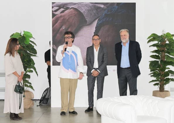 IPA88916991 - Milanoi, Italy WHITE Milano Fashion District Official opening of the September 2026 edition In the photo: Massimiliano Bizzi, Founder of WHITE; Brenda Bellei, CEO of WHITE; Moreno Vignolini, President of Confartigianato Moda; Antonio Bruzzone, General Manager of Bologna Fiere  Copyright: xNickxZonnax xNickxZonnax IPA88916991