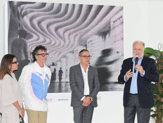 IPA88917001 - Milanoi, Italy WHITE Milano Fashion District official opening of the September 2026 edition In the photo: Massimiliano Bizzi, Founder of WHITE; Brenda Bellei, CEO of WHITE; Moreno Vignolini, President of Confartigianato Moda; Antonio Bruzzone, General Manager of Bologna Fiere  Copyright: xNickxZonnax xNickxZonnax IPA88917001