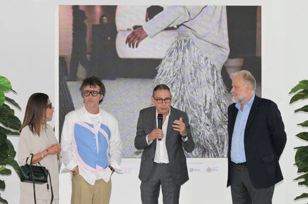 IPA88916993 - Milanoi, Italy WHITE Milano Fashion District Official opening of the September 2026 edition In the photo: Massimiliano Bizzi, Founder of WHITE; Brenda Bellei, CEO of WHITE; Moreno Vignolini, President of Confartigianato Moda; Antonio Bruzzone, General Manager of Bologna Fiere  Copyright: xNickxZonnax xNickxZonnax IPA88916993