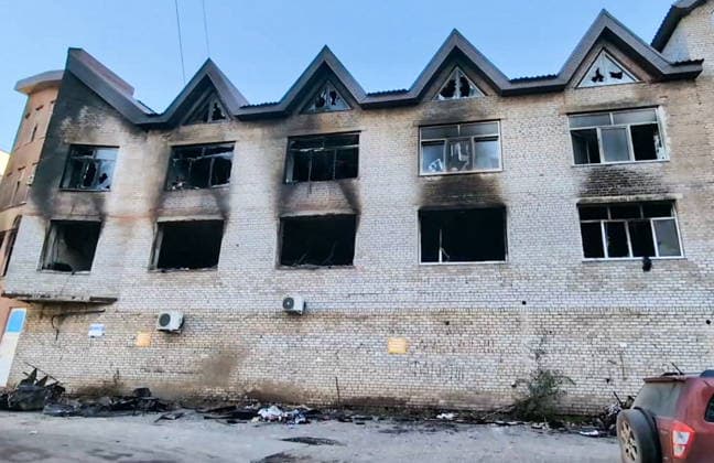 RUSSIA, STERLITAMAK - SEPTEMBER 24, 2026: The scene of a fire at the Solnechny shopping center. The fire broke out on the shopping center’s second floor on September 22, spreading over 2,100 sq meters and killing four people. Video grab. Best possible quality. Ilfat Kinzyabayev TASS  98243765