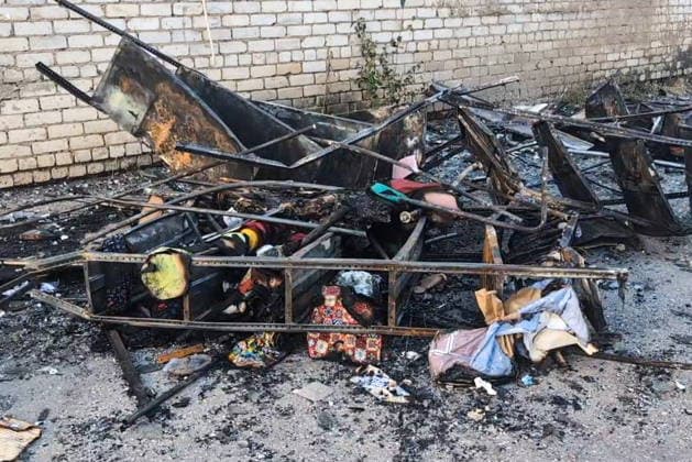 RUSSIA, STERLITAMAK - SEPTEMBER 24, 2026: The scene of a fire at the Solnechny shopping center. The fire broke out on the shopping center’s second floor on September 22, spreading over 2,100 sq meters and killing four people. Video grab. Best possible quality. Ilfat Kinzyabayev TASS  98243767