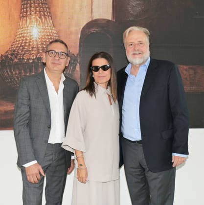 IPA88917009 - Milan, Italy WHITE Milan Fashion District official opening of the September 2026 edition Pictured: Brenda Bellei, CEO of WHITE; Moreno Vignolini, President of Confartigianato Moda; Antonio Bruzzone, General Manager of Bologna Fiere  Copyright: xNickxZonnax xNickxZonnax IPA88917009
