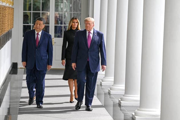 DC: Chinese President Xi Jinping State Visit United States President Donald J Trump and President Xi Jinping, of The People’s Republic of China, walk along the Colonnade prior to participating in a bilateral meeting in the Oval Office of the White House in Washington, DC, USA, on Thursday, September 24, 2026. Credit: Annabelle Gordon Pool via CNP Washington District of Columbia United States  Copyright: xPool ABACAx
