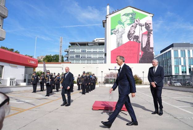 IPA88919448 - Milan, September 24, 2026: Unveiling of the mural dedicated to Sandro Pertini on Via Oglio, with Giuseppe Sala and Stefano Bianco  Copyright: xDuilioxPiaggesix xDuilioxPiaggesix IPA88919448