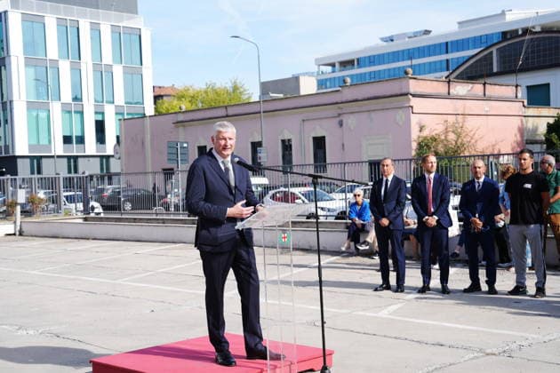 IPA88919452 - Milan, September 24, 2026: Unveiling of the mural dedicated to Sandro Pertini on Via Oglio with Stefano Bianco  Copyright: xDuilioxPiaggesix xDuilioxPiaggesix IPA88919452
