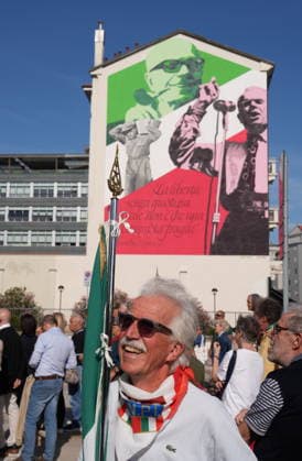 IPA88919559 - Milan, September 24, 2026: Unveiling of the mural dedicated to Sandro Pertini on Via Oglio  Copyright: xDuilioxPiaggesix xDuilioxPiaggesix IPA88919559
