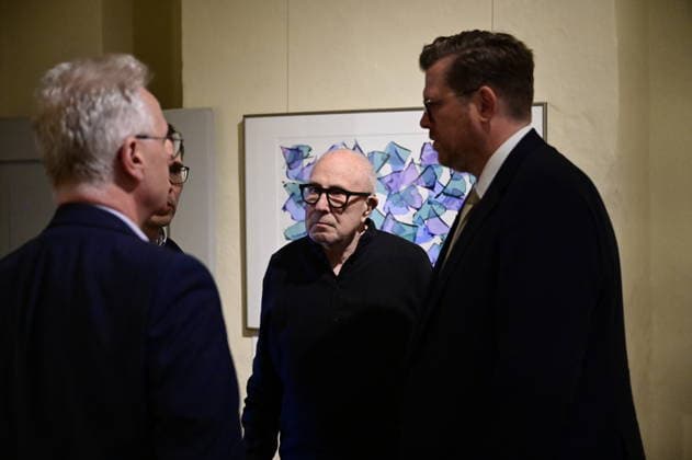 Hans Peter Menge at the opening of his art exhibition, Drawings and Prints, at the Graphic Arts Collection of the Görlitz Collections in the Barockhaus, Görlitz Museum of Cultural History, September 24, 2026 Copyright: xMatthiasxWehnertx